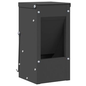 vidaXL Hranilnica za zajce Črna 12,5 x 12,5 x 25 cm 1,5 kg