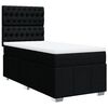 vidaXL Box spring postelja z vzmetnico črna 90x200 cm blago