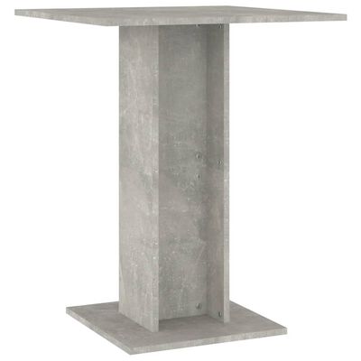 vidaXL Bistro mizica betonsko siva 60x60x75 cm iverna plošča