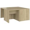 vidaXL Klubske mizice 4 kosi sonoma hrast 33x33x33 cm iverna plo&scaron;ča