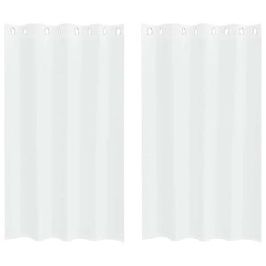 vidaXL Voile zavesa 2 kos Bela 175 x 140 cm Poliester