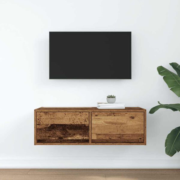 vidaXL TV omarica starinski les 80x31x25,5 cm inženirski les