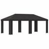 vidaXL Vrtna paviljon 6 x 3 m Antracit Poliester in jeklo 190 gsm