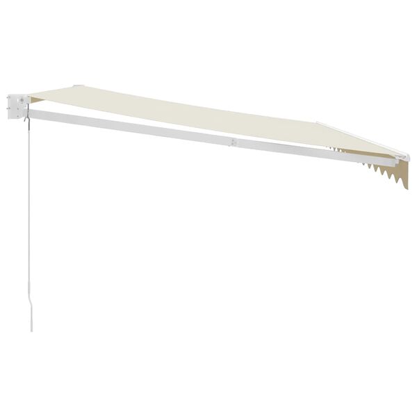vidaXL Zložljiva tenda krem 4x3 m blago in aluminij