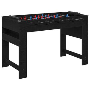 vidaXL Namizni nogomet Črni Hrast 125 x 60,5 x 80 cm Inženirski les