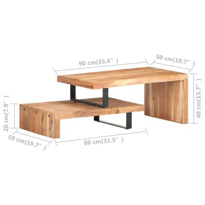 vidaXL 2-delni komplet klubskih mizic trden akacijev les