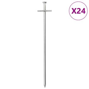 vidaXL Klini za &scaron;otor 24 kosov 23 cm &Oslash;6 mm pocinkano jeklo
