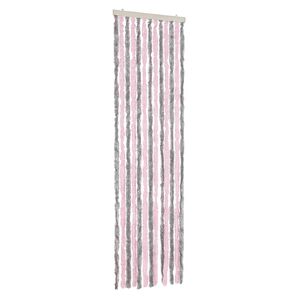 vidaXL Zavesa proti mrčesu srebrno siva in roza 56x185 cm &scaron;enilja