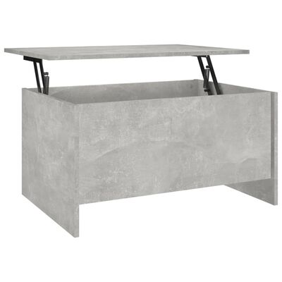 vidaXL Klubska mizica betonsko siva 80x55,5x41,5 cm konstruiran les
