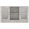 vidaXL Vitrina betonsko siva 120x30,5x70 cm iverna plošča