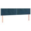 vidaXL Posteljno vzglavje temno modra 160x5x78/88 cm žametna