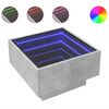 vidaXL Klubska mizica LED betonsko siva 50x50x30 cm inženirski les