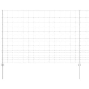 vidaXL Zunanji divji ograjen s stebri 25 x 1,5 m Pocinkano jeklo Mreža