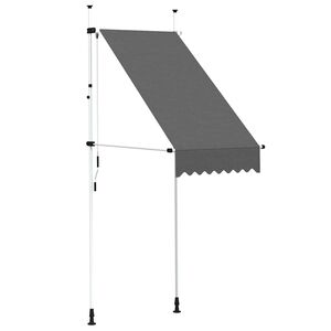 vidaXL Ročno zložljiva tenda 100 cm antracitna
