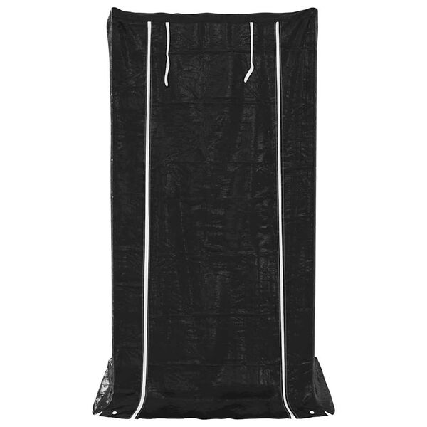 vidaxL Stojalo za drva z dežnim pokrovom 100x100x200cm pocinkano jeklo