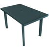 vidaXL Vrtna miza zelena 126x76x72 cm plastika