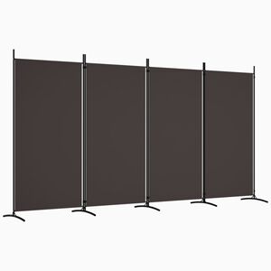 vidaXL Paravan 4-delni 346x180 cm rjavo blago