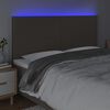 vidaXL LED posteljno vzglavje taupe 180x5x118/128 cm blago