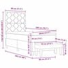vidaXL Postelja z vzmetnico z vzmetnico Temno rjava 80 x 200 cm blago