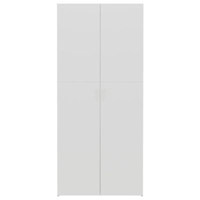 vidaXL Omara za čevlje bela in sonoma 80x35,5x180 cm iverna plošča