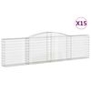 vidaXL Obokane gabion ko&scaron;are 15kosov 400x30x100/120cm pocinkano železo