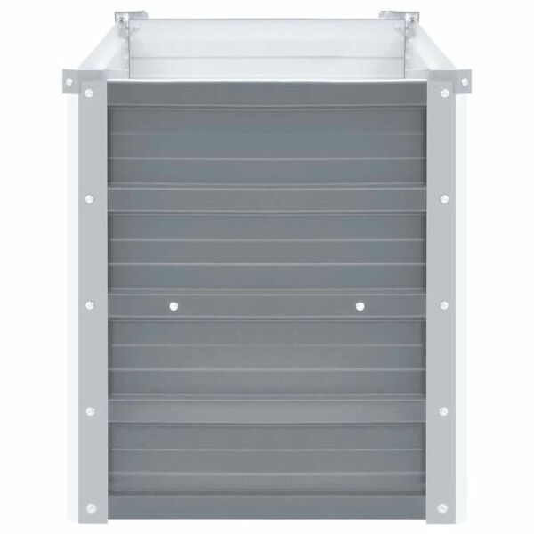 vidaXL Visoka greda iz pocinkanega jekla 160x40x45 cm sive barve
