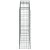 vidaXL Obokane gabion košare 10kosov 200x50x140/160cm pocinkano železo