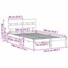 vidaXL Konstrukcija postelje Rjava 120 x 190 cm Trden borov les