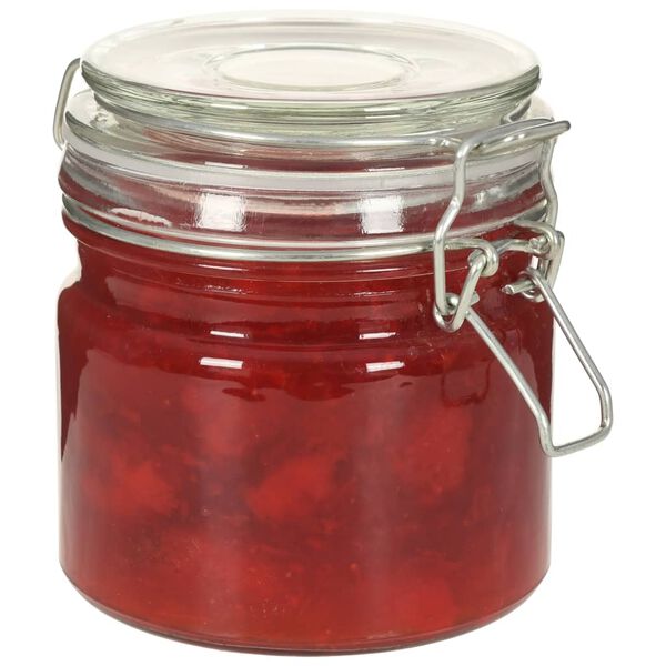 vidaXL Kozarci za shranjevanje z zapirali 6 kosov 500 ml