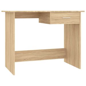 vidaXL Pisalna miza sonoma hrast 100x50x76 cm iverna plo&scaron;ča