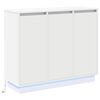 vidaXL LED bočni predalnik Bela 90 x 32 x 75 cm Inženirski les