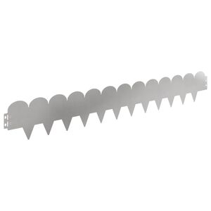 vidaXL Robovi trave 30 pcs 103 x 15 cm Jeklo Srebrna