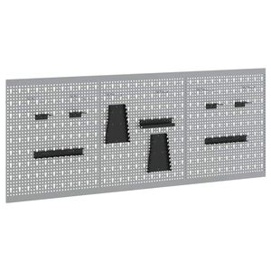 vidaXL Orodna stenska plo&scaron;ča 3 kos Siva 150 x 1 x 60 cm