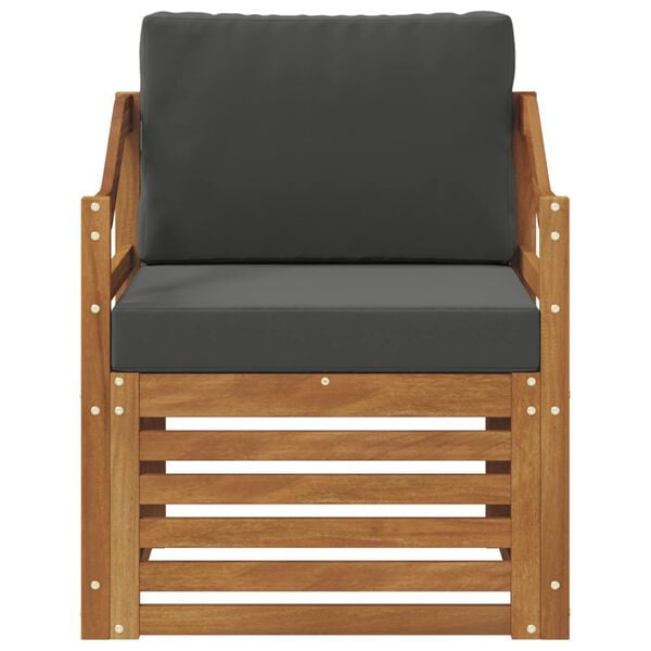 vidaXL Zunanja garnitura za sedenje Masivno akacijevo les in poliester