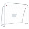 vidaXL Nogometni gol z mrežo bel 125x96x60 cm jeklo in poliester