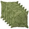 vidaXL Prevleka za blazino 6 kos HOUTEN Listnati dizajn 60 x 60 cm