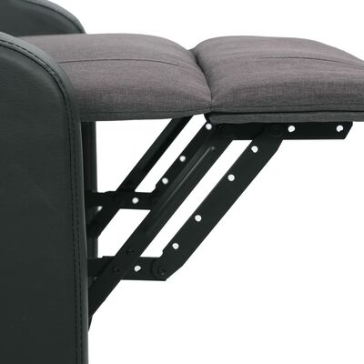 vidaXL Masažni stol s funkcijo vstajanja temno sivo blago