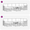 vidaXL Sedežne garniture z blazino 8 pcs Naravna in antracitna