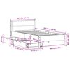 vidaXL Posteljni okvir brez vzmetnice vo&scaron;čeno rjav 90x200 cm borovina