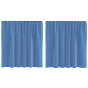 vidaXL Voile zavese z žepi za palico 2 kosa kraljevsko modre