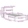 vidaXL Knjižna postelja brez vzmetnice vo&scaron;č. rjava 75x190 cm borovina