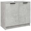 vidaXL Kopalni&scaron;ka omarica betonsko siva 64,5x33,5x59 cm konstr. les