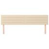 vidaXL Posteljno vzglavje krem 160x5x78/88 cm blago
