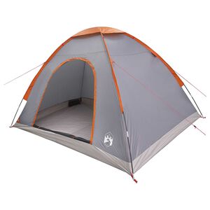 vidaXL Kamperski &scaron;otor 4-osebni Siva in oranžna