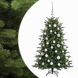 vidaXL Umetna božična jelka z bučko 120 cm 150 LED Toplo bela