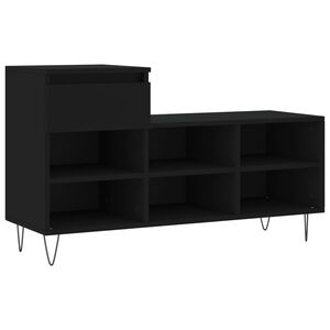 vidaXL Omarica za čevlje črna 102x36x60 cm inženirski les