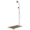 vidaXL Vrtni tu&scaron; z rjavim podstavkom 220 cm aluminij