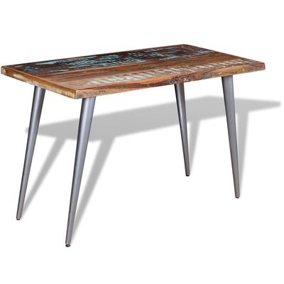 vidaXL Jedilna miza iz trdnega predelanega lesa 120x60x76 cm