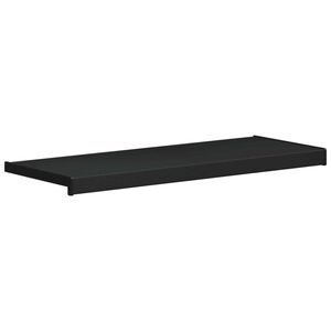 vidaXL Okenski nadstre&scaron;ek Črna z lesnim vzorcem 80 x 30 x 4,5 cm PVC