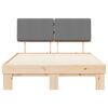 vidaXL Posteljni okvir z oblazinjenim vzglavjem Svetlo siva